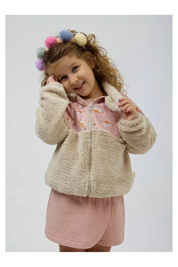 Розовая куртка-плюшевый единорог My Lorin Kids Store