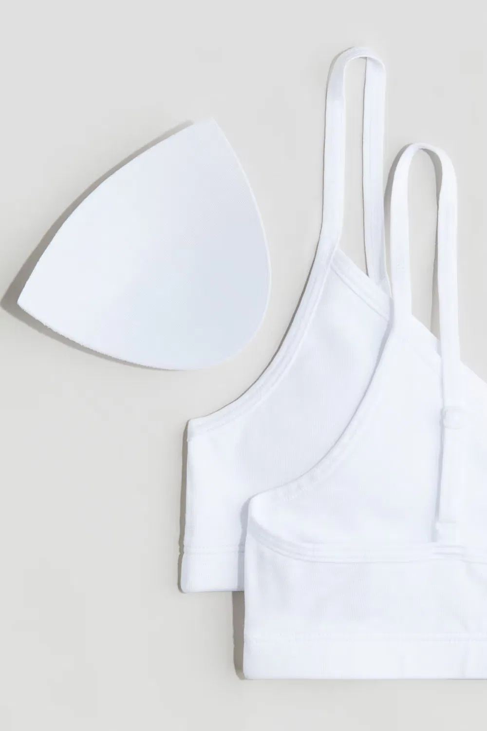Комплект из 2 укороченных топов с подкладкой H&M, Weiß — фото 2