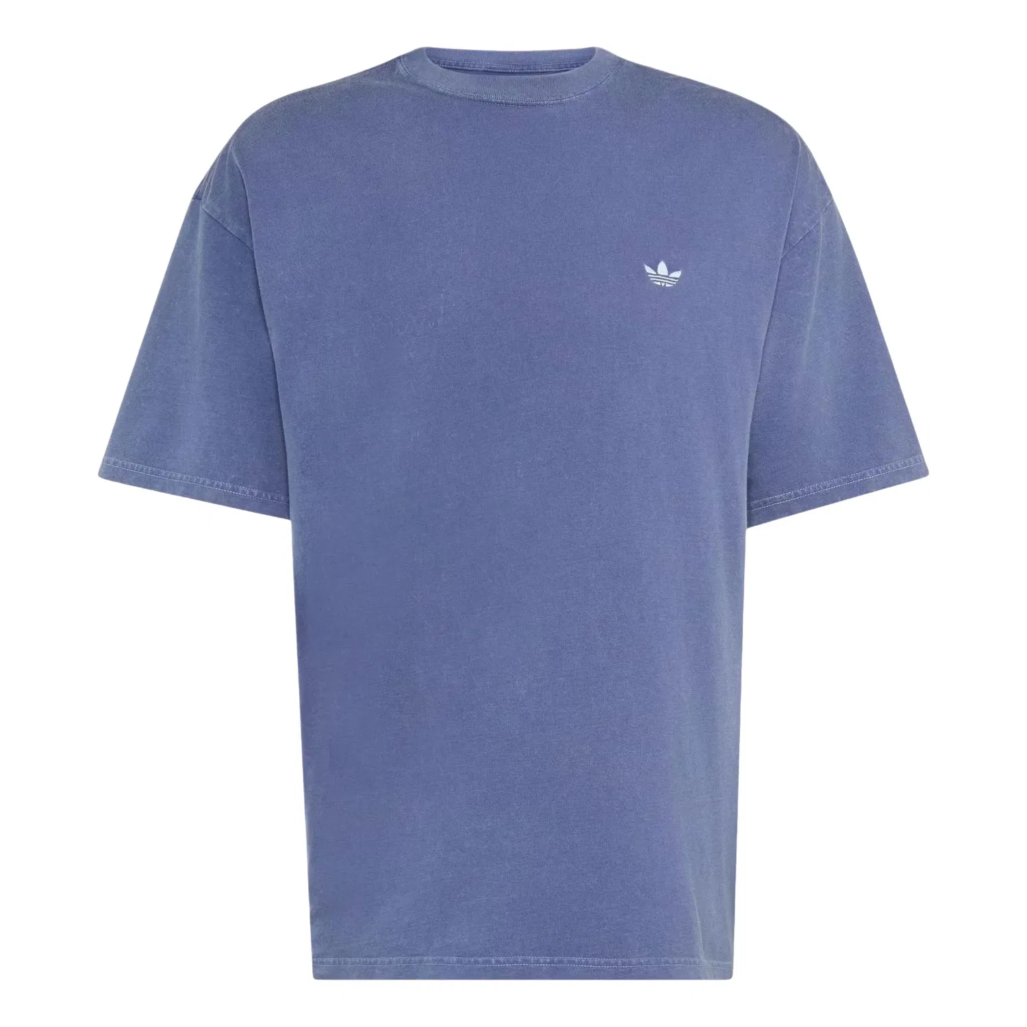 Мужская футболка с принтом Trefoil Essentials Washed Loose Dropped T-Shirt Adidas, синий