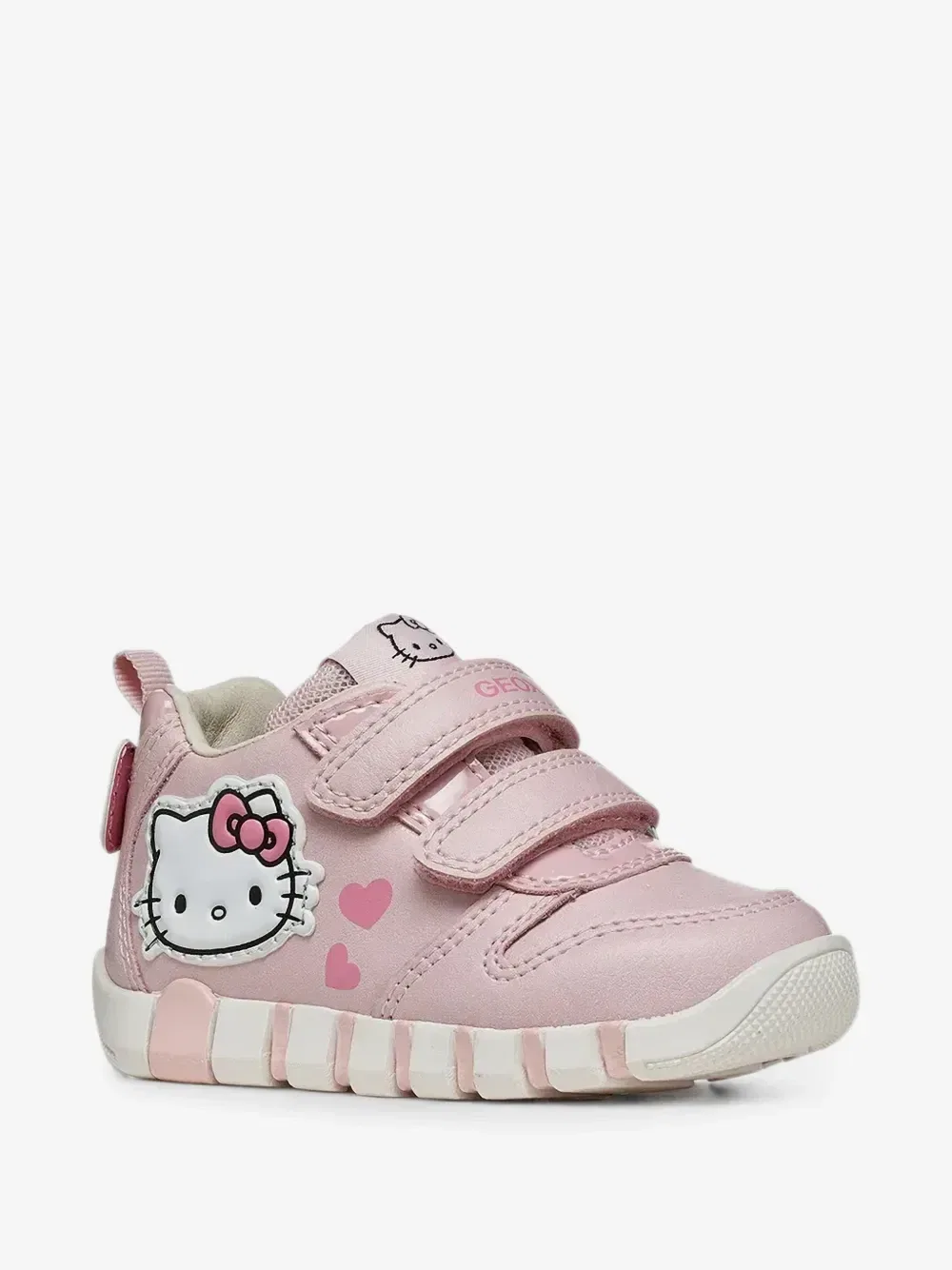 Кроссовки Iupidoo на липучках с нашивкой Hello Kitty Geox Kids, розовый