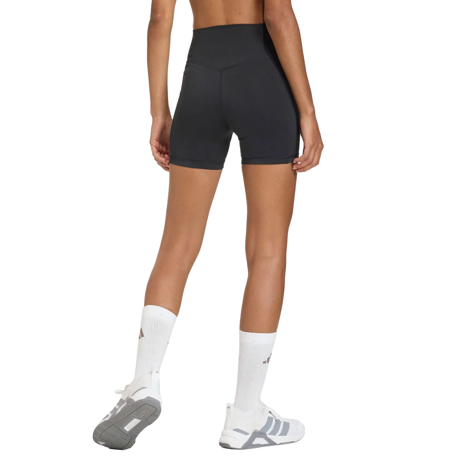 Женские короткие легинсы для тренировок Adidas Optime Essentials Workout, черный — фото 3