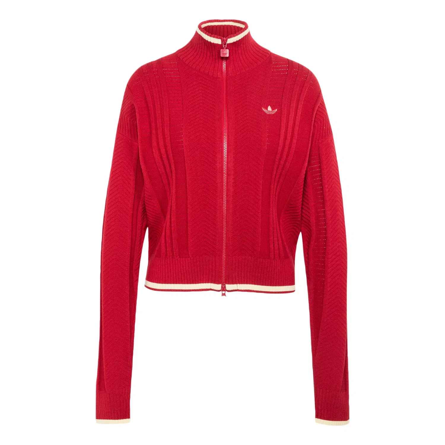 Вязаный кардиган Adidas Originals Жар-птица красного цвета