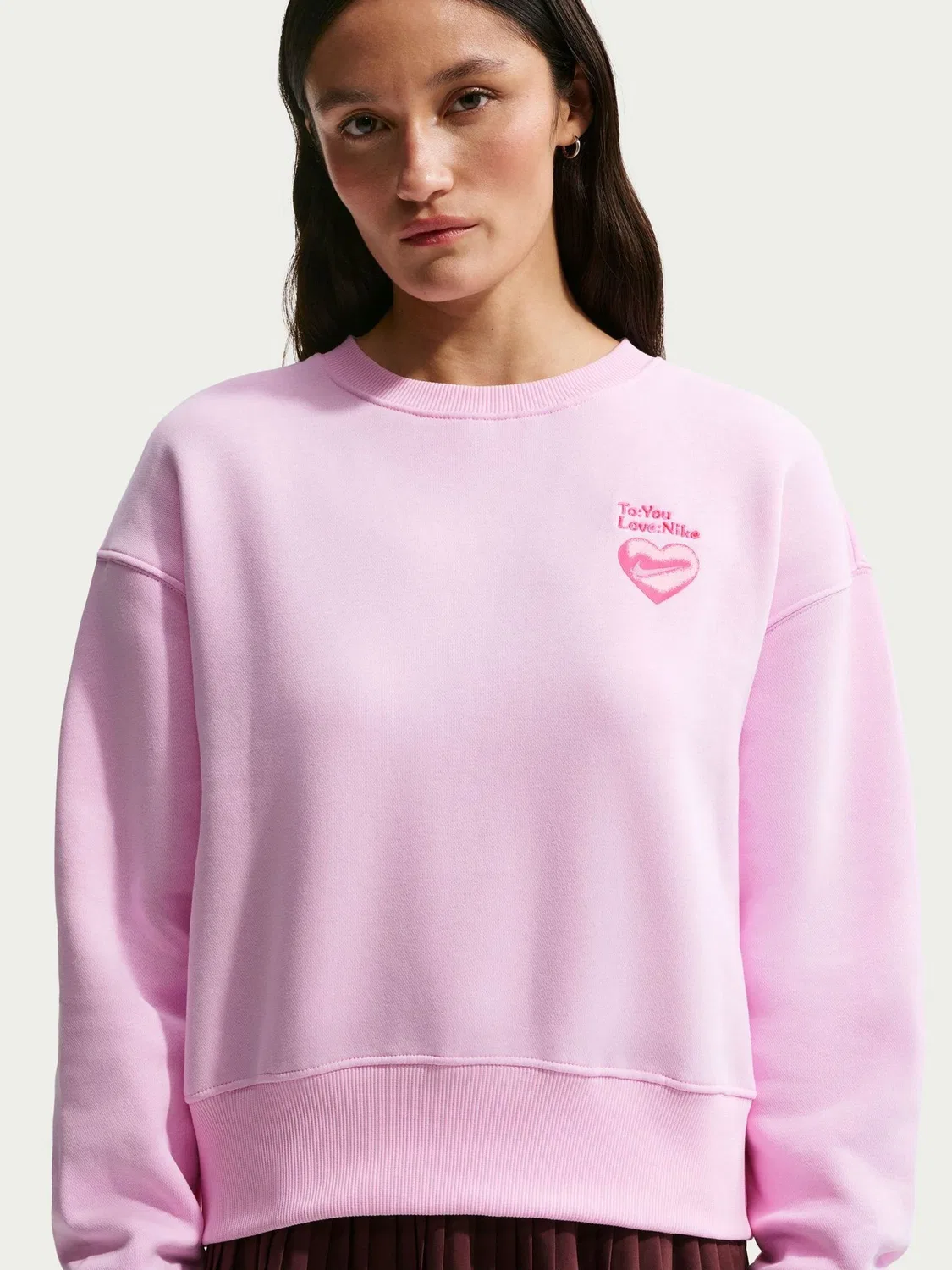 Свитшот с графическим сердцем, Phoenix Fleece Nike, розовый — фото 3