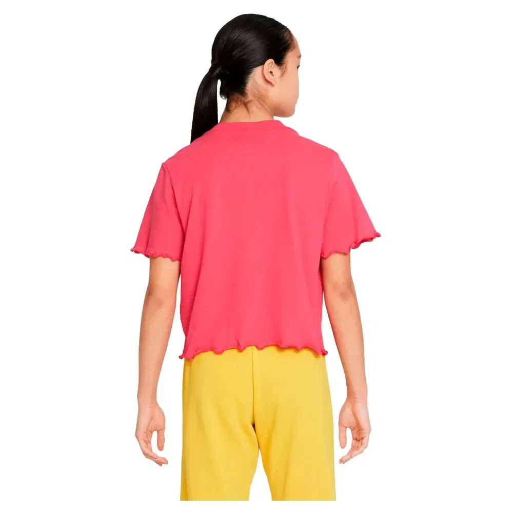 Футболка с коротким рукавом Nike Sportswear Energy Boxy Frilly, розовый — фото 2