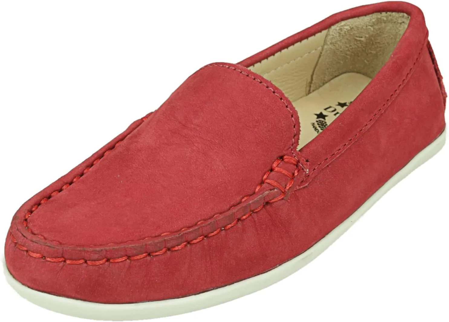 Детские лоферы из натуральной кожи San Diego 2.0 Venetian Driver Driver Club USA, Red Nubuck