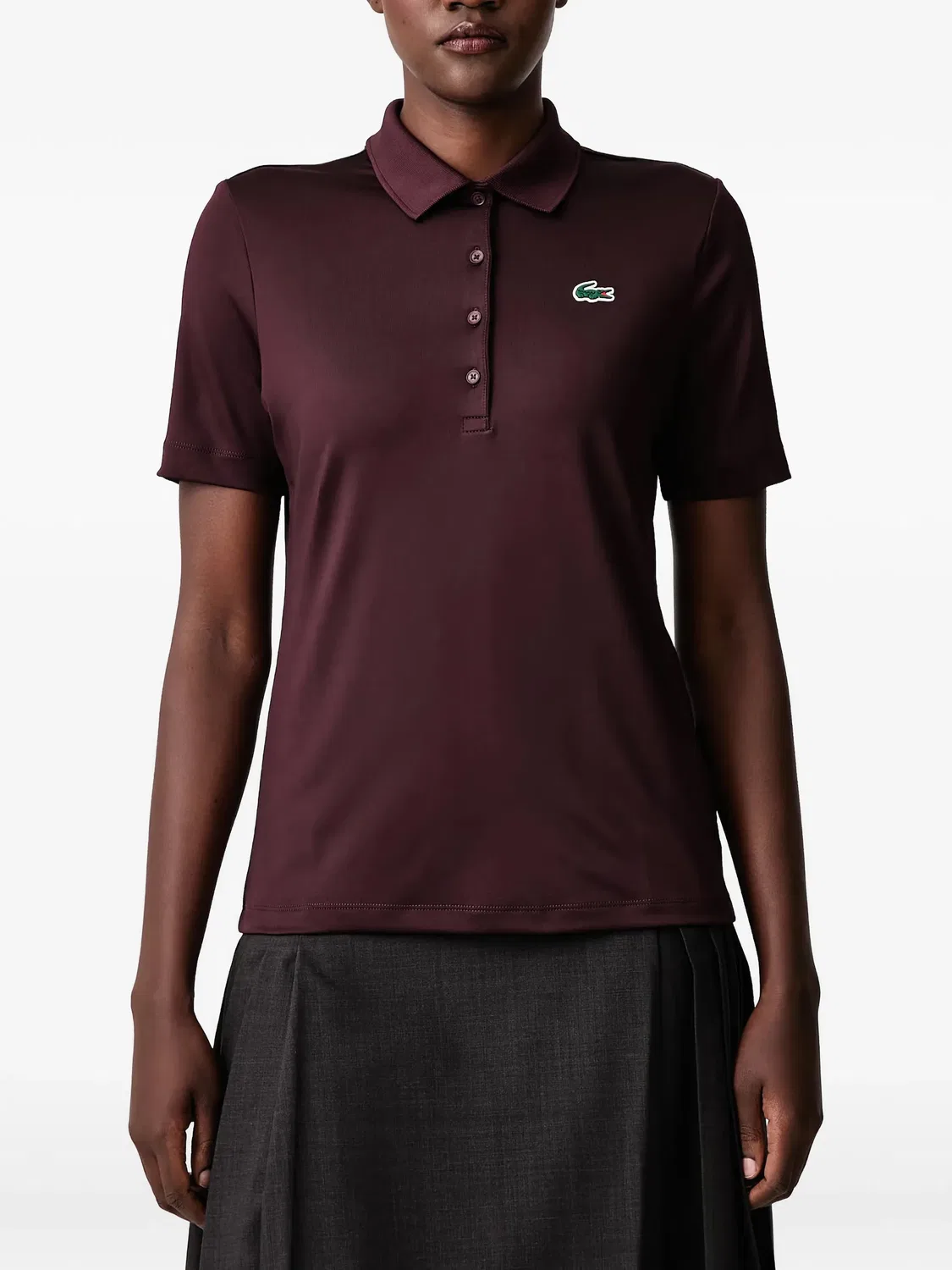 Поло для гольфа, красное Lacoste, красный — фото 3