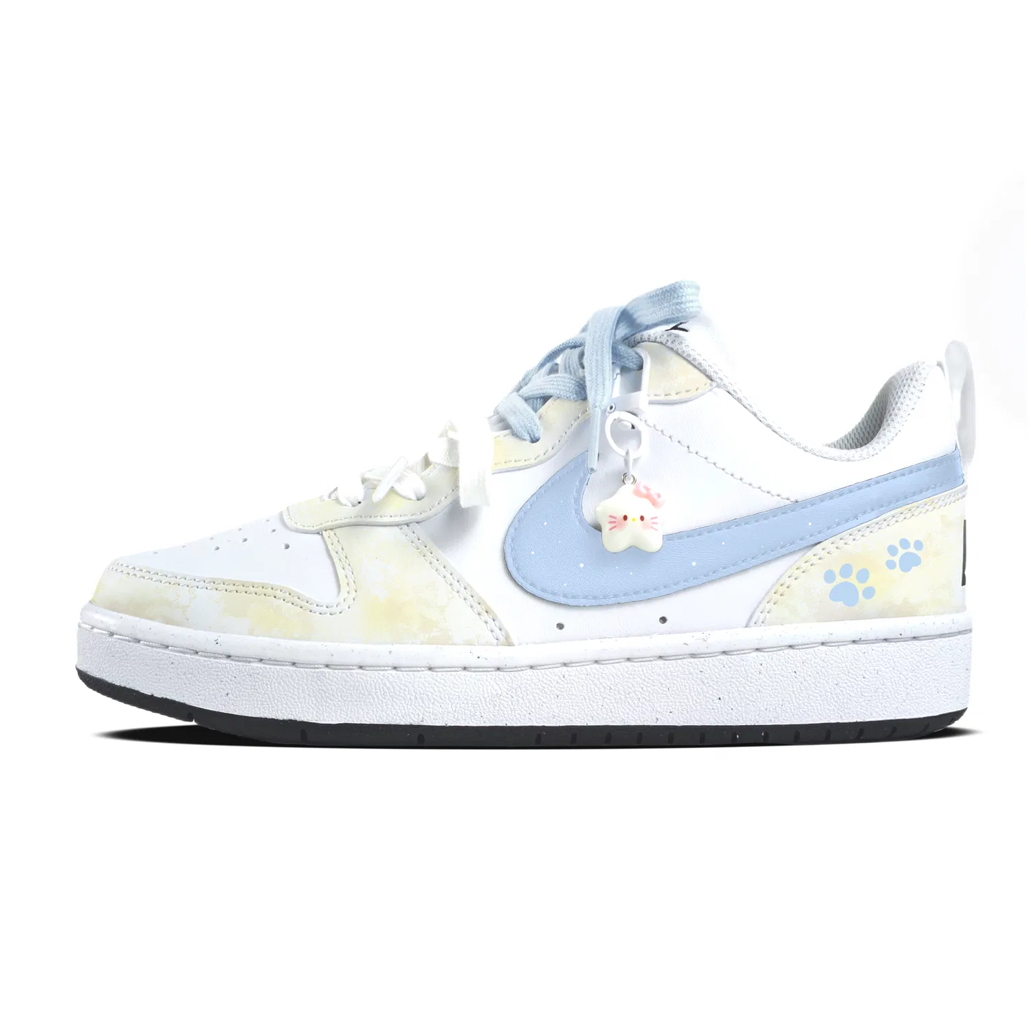 Детские кроссовки для скейтбординга с принтом, Court Borough, Nike, Light Yellow