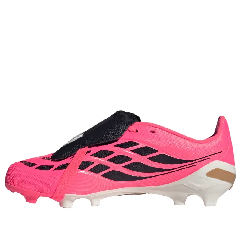 Детские бутсы для футбола с принтом Predator League Fold-Over Tongue FG Adidas, розовый — фото 4