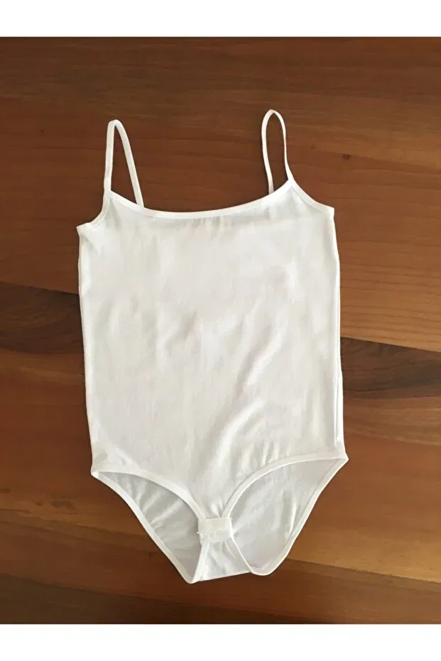 Детское боди для девочек хлопковый комплект 4 шт Girl's white rope strapped athlete body pack of 4 Leyna Butik, 4-Beyazz — фото 2