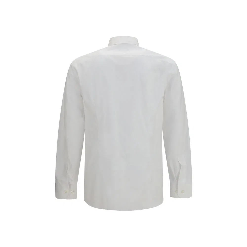 Мужская рубашка с длинным рукавом White Cotton Dress Shirt Etro, White — фото 2