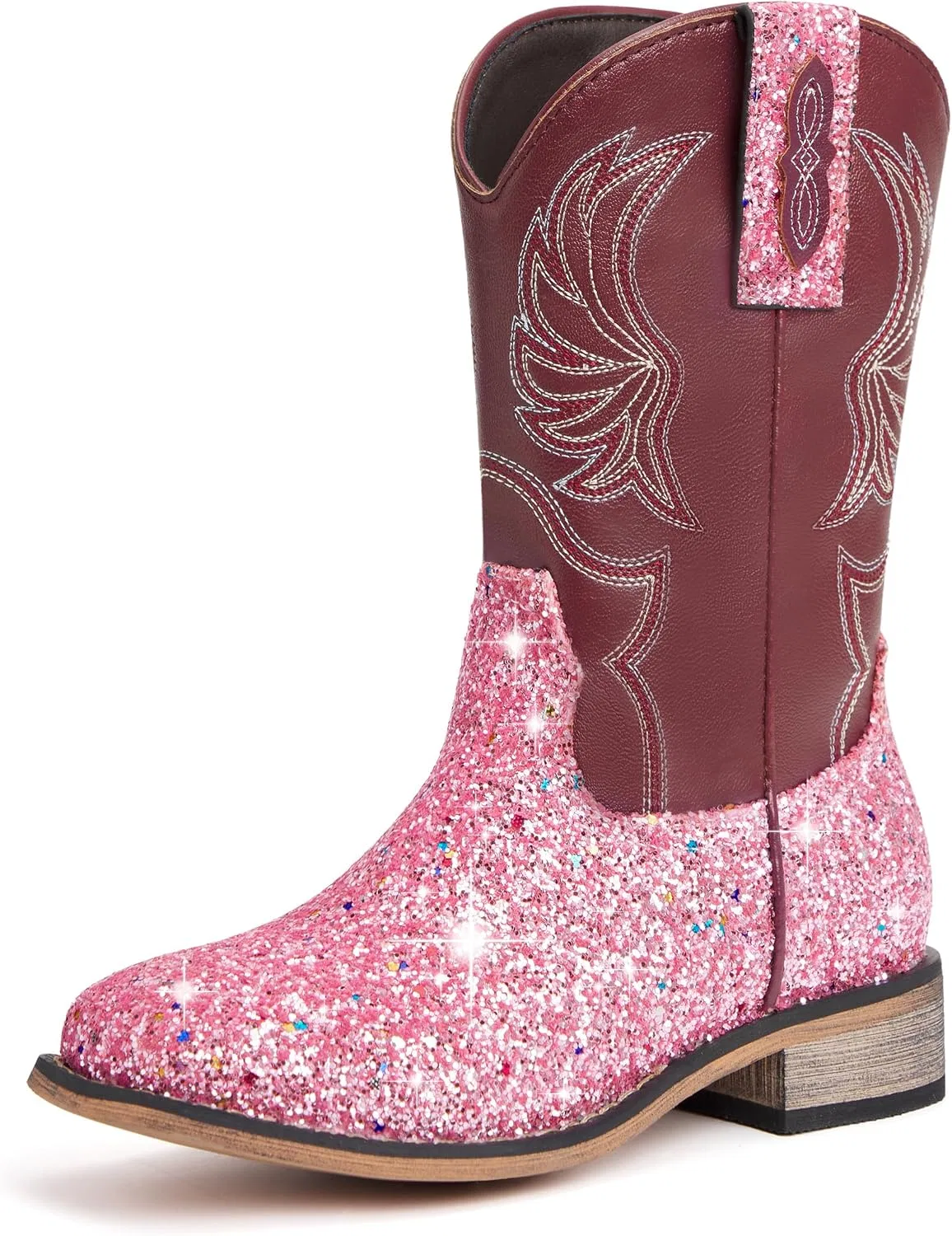 Детские сапоги для девочек с вышивкой vodvob, Pink Sequins
