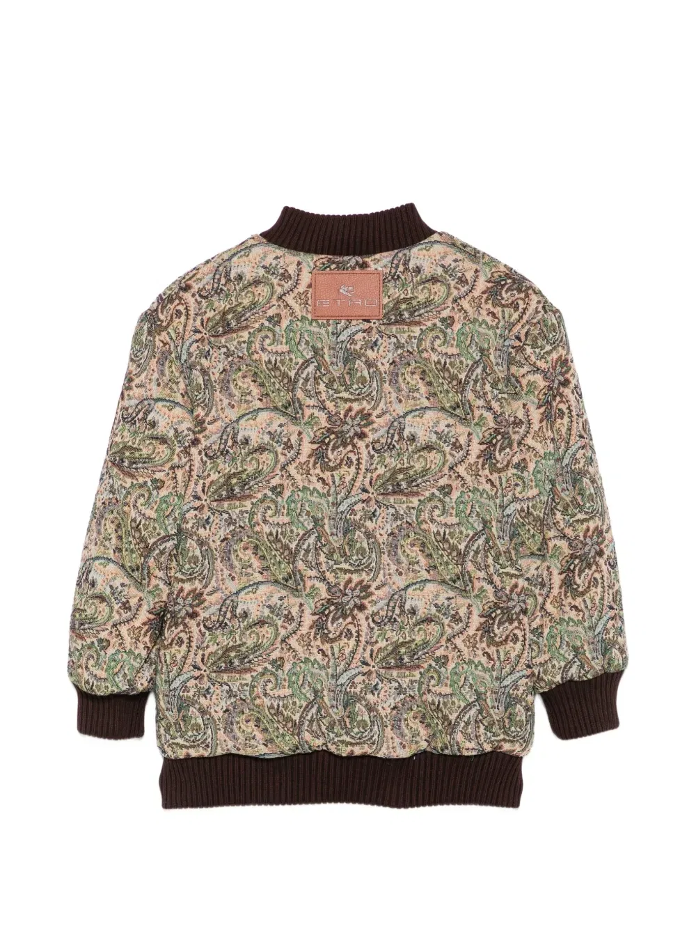 Жакет с жаккардовым узором пейсли Etro Kids, бежевый — фото 2