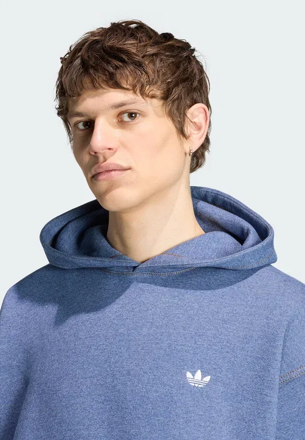Худи маринованного цвета Adidas Originals Crew Blue Mel-kw, синий — фото 2