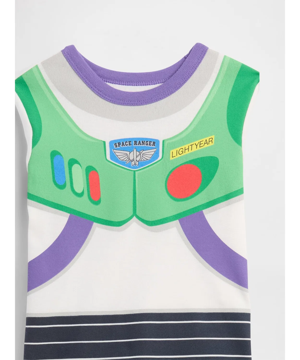 Детская пижама с длинным рукавомс принтом Toy Story Buzz Lightyear GAP, Off White — фото 3