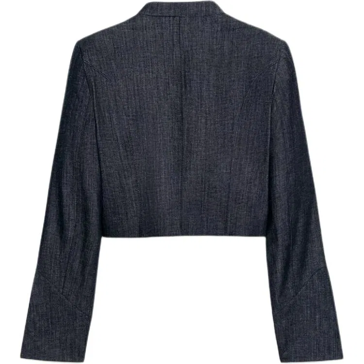 Женский костюм с воротником-стойкой Indigo ZARA, Indigo — фото 3