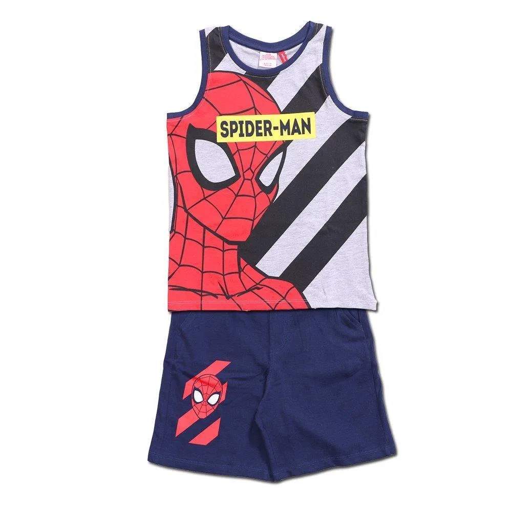 Детский комплект с принтом Spiderman Marvel, Серый