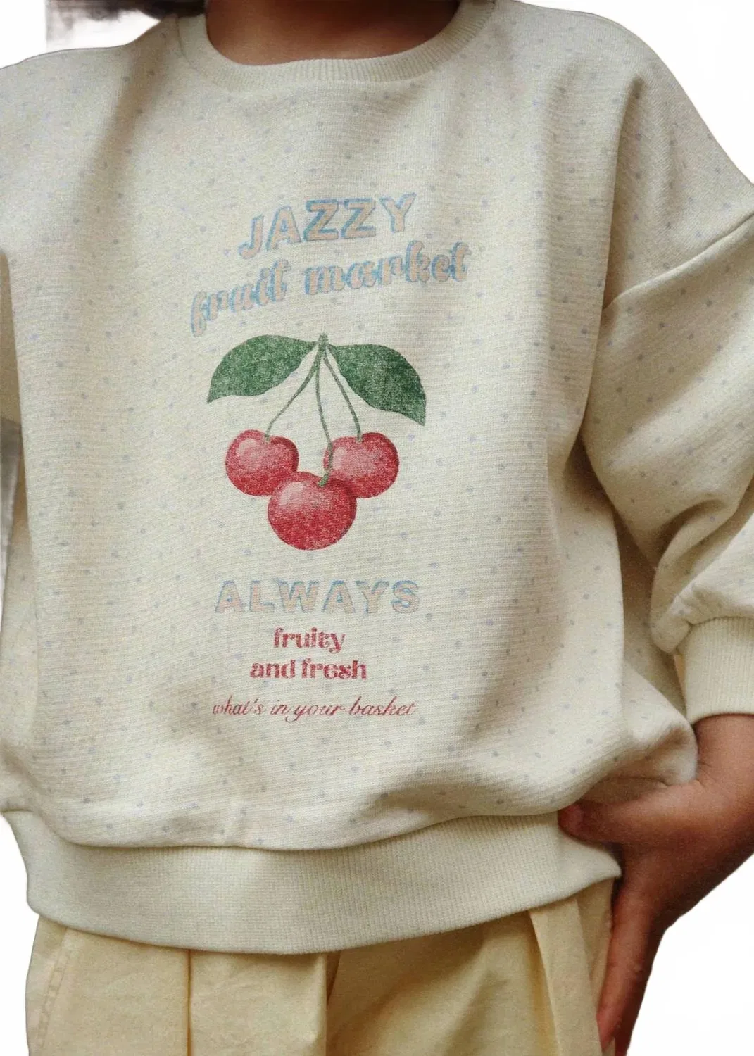 Детский свитшот с принтом Loupy Lou Cherry Konges Sløjd, Jazzy Dot — фото 2