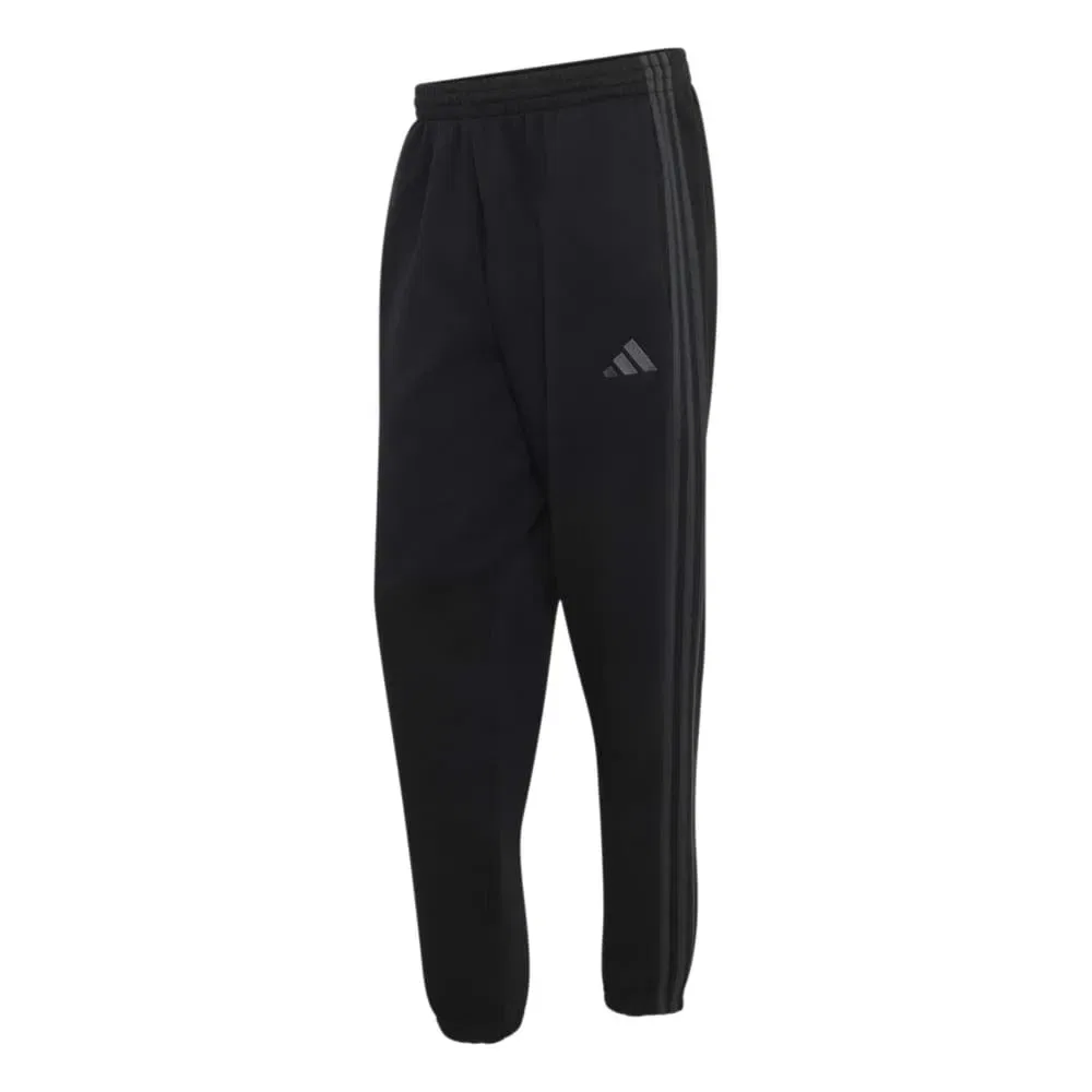 Мужские спортивные брюки с зауженным кроем Essentials 3-Stripes Adidas, Black — фото 3