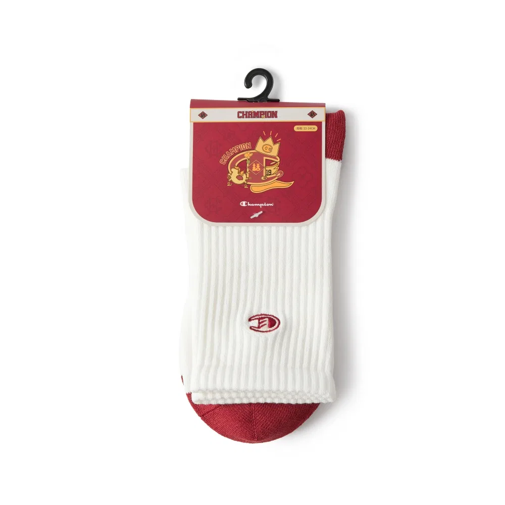 Детские гольфы с принтом Champion Knee High Socks, Цвет Ash Red/Champagne Gold — фото 4