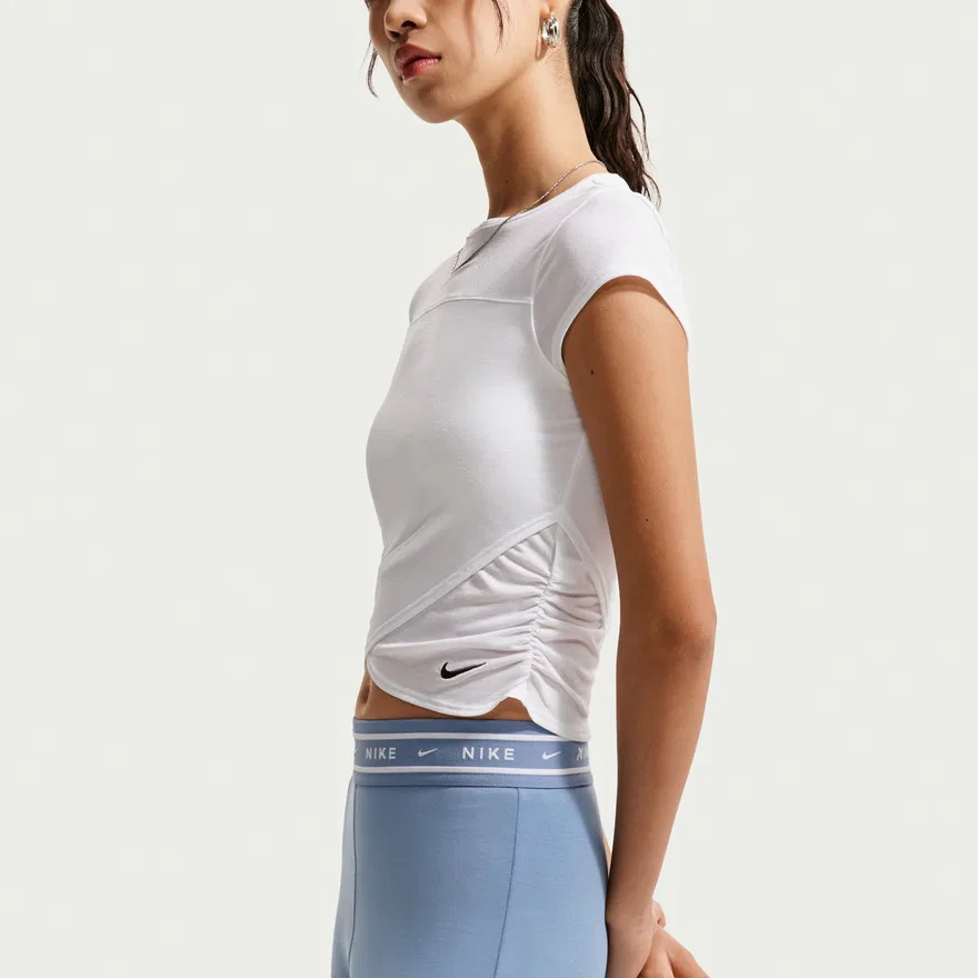 Женская футболка с круглым вырезом Nike, White — фото 4