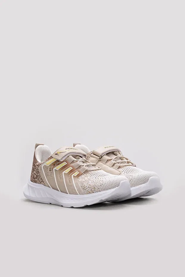 Детские кеды для девочек с принтом Fast Step, White Beige Coffee — фото 4
