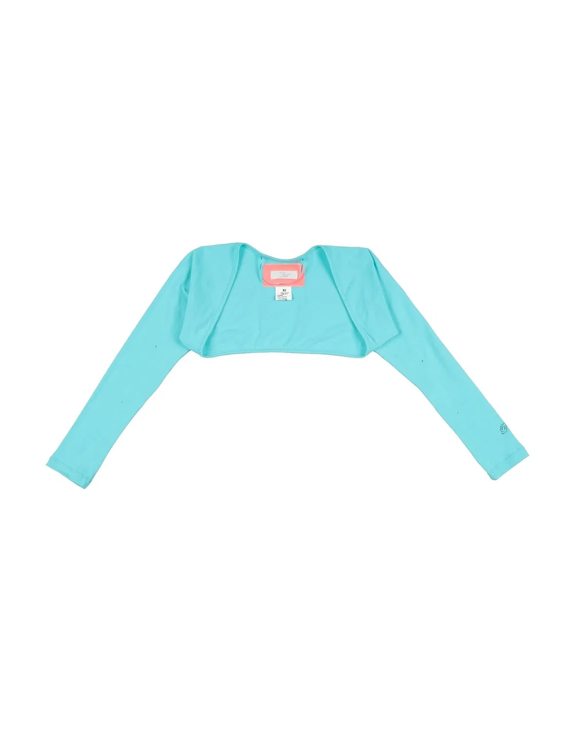 Накидка для девочек с аппликациями Wrap Cardigan Petit, бирюзовый