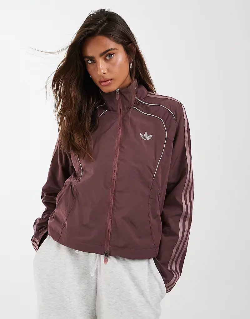 Топ-трек Teamgeist Adidas Originals, бордовый/серебристый