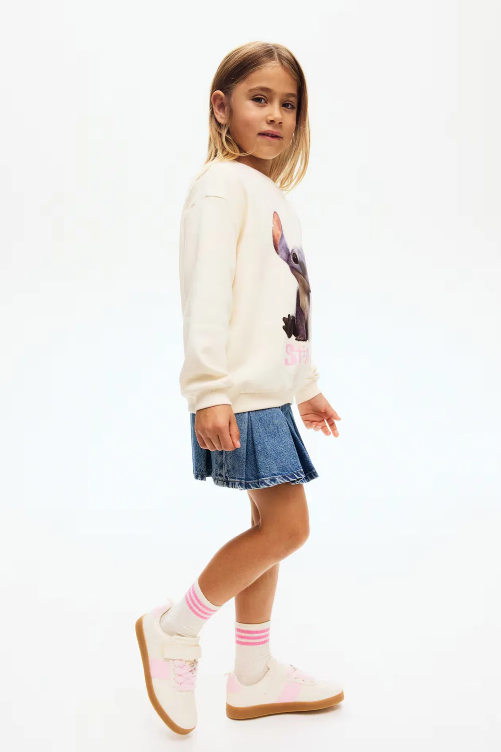 Толстовка с принтом H&M, Hellbeige/Lilo & Stitch — фото 2