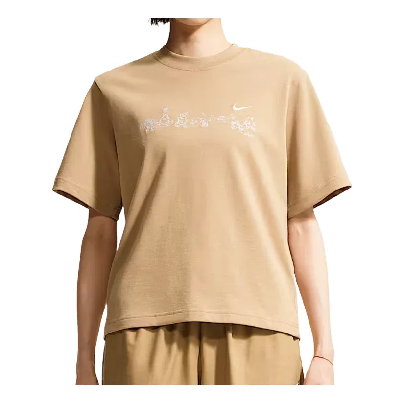 Женская футболка Sportswear T-Shirt 'Brown' Nike, коричневый