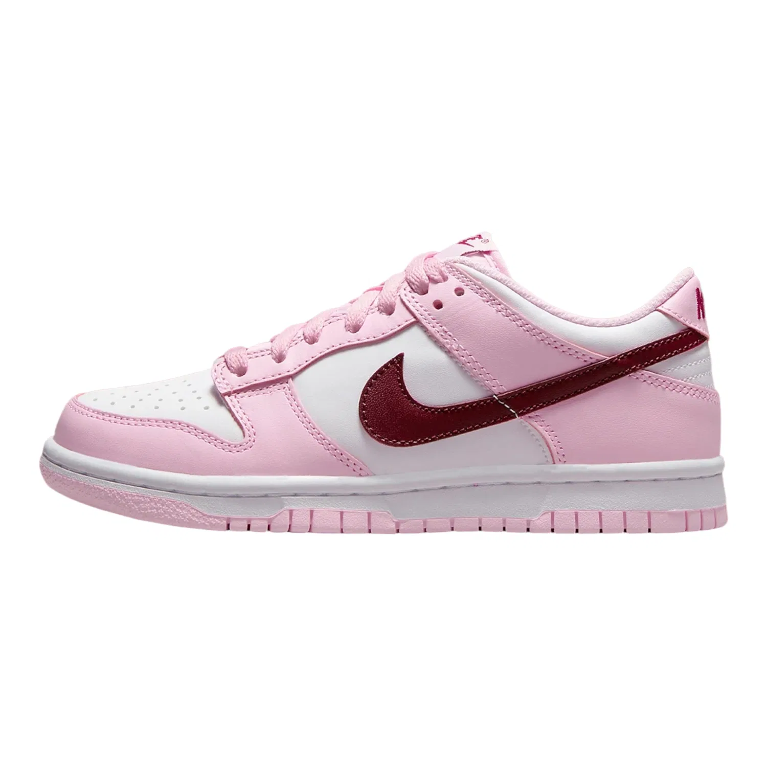 Детские кроссовки для мальчиков с принтом NIKE Dunk Low NIKE, Foam Pink Dark Beet White