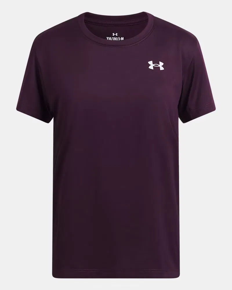 Футболка для девочек с коротким рукавом из быстросохнущей ткани UA Tech UnderArmour, Purple Echo/White