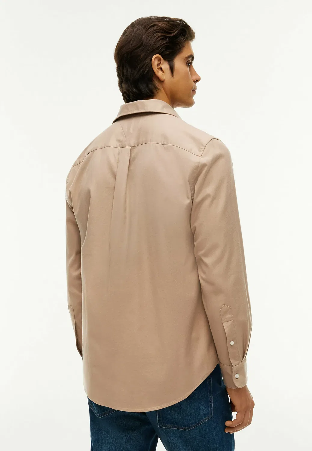 Рубашка из фланели Flex однотонная RF - рубашка Tommy Hilfiger, Coastal Taupe — фото 3