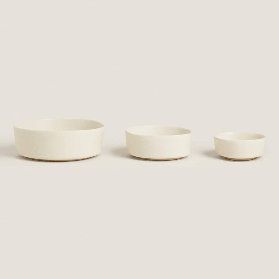 Керамическая миска для корма Zara Home, кремовый