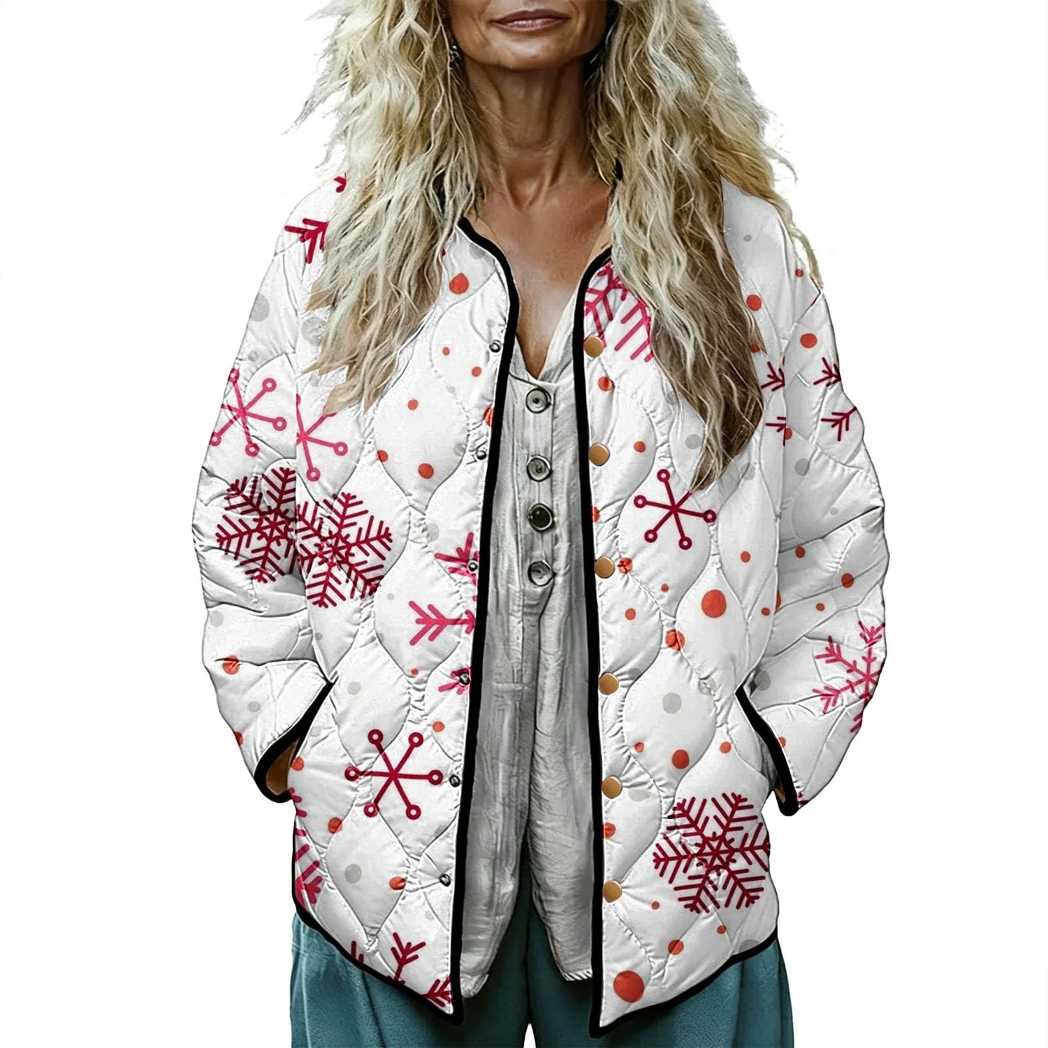 Женское зимнее пальто с принтом Puffer Jackets, Pink