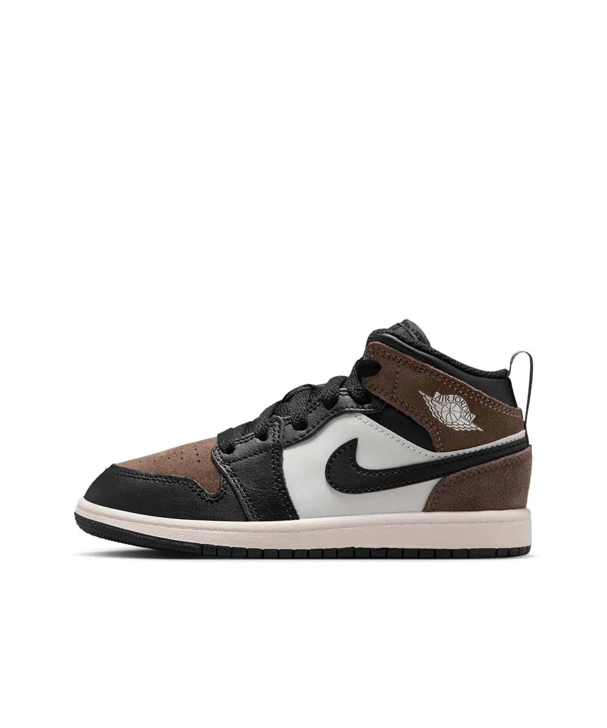 Детские кроссовки с высоким берцем Jordan 1 Mid Little Kids' Shoes JORDAN BRAND, Black