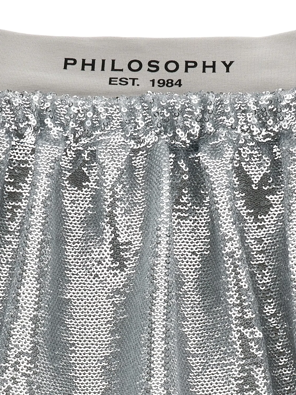 Юбка с пайетками Philosophy Di Lorenzo Serafini, серебристый — фото 2
