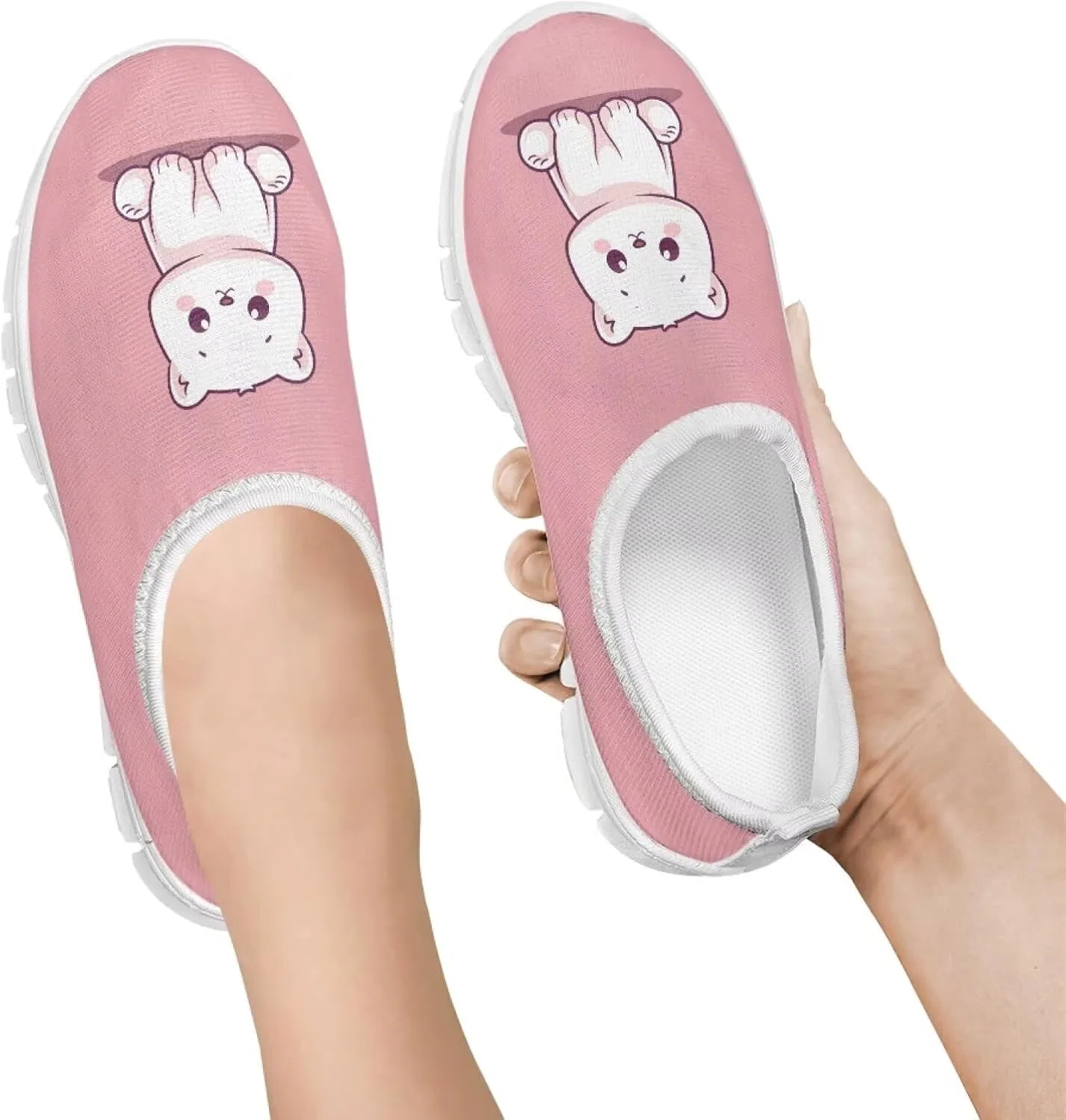 Детские туфли-лоферы для девочек Gorweirop, Pink Bear — фото 2