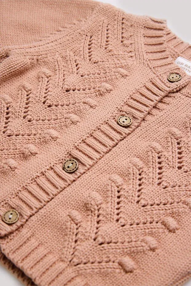 Детский кардиган для девочек с длинным рукавом Layette, Pink — фото 3