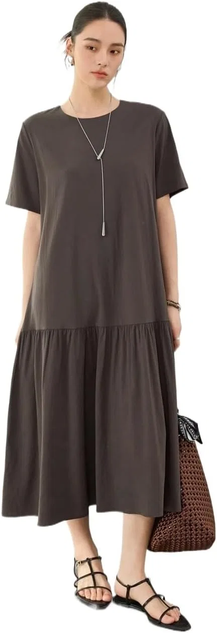 Женское повседневное платье миди Straight Dress, Dark Grey