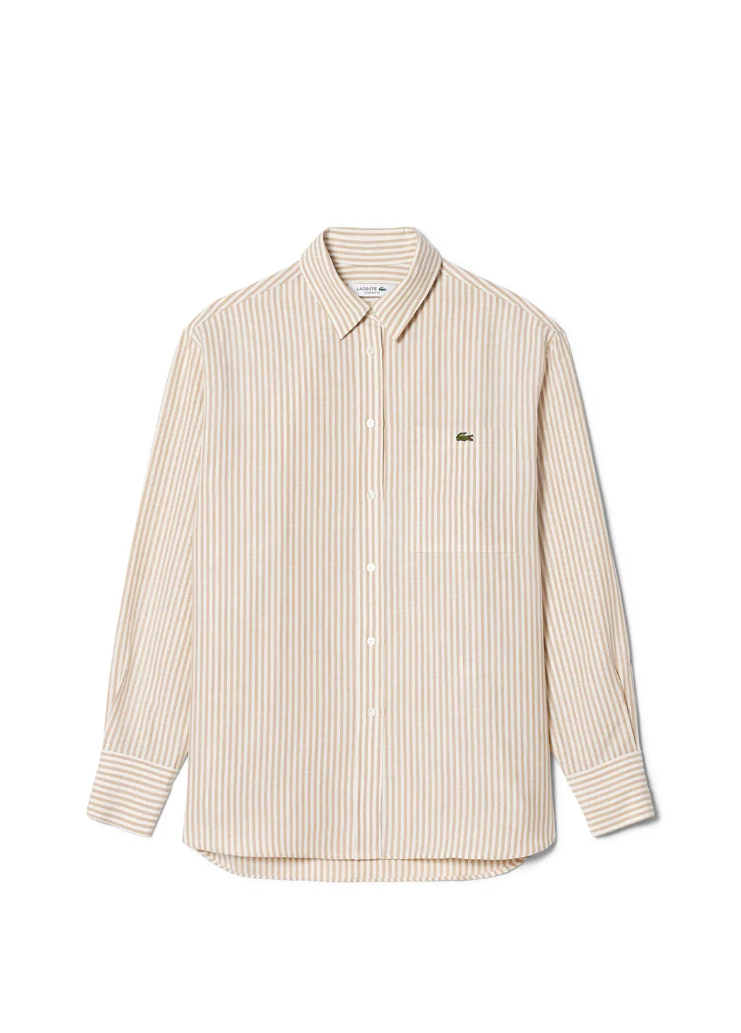 Рубашка Lacoste Oversize Fit, кремовая