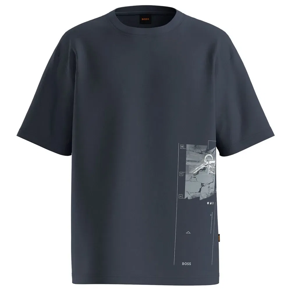 Мужская футболка с коротким рукавом BOSS Journey, Grey