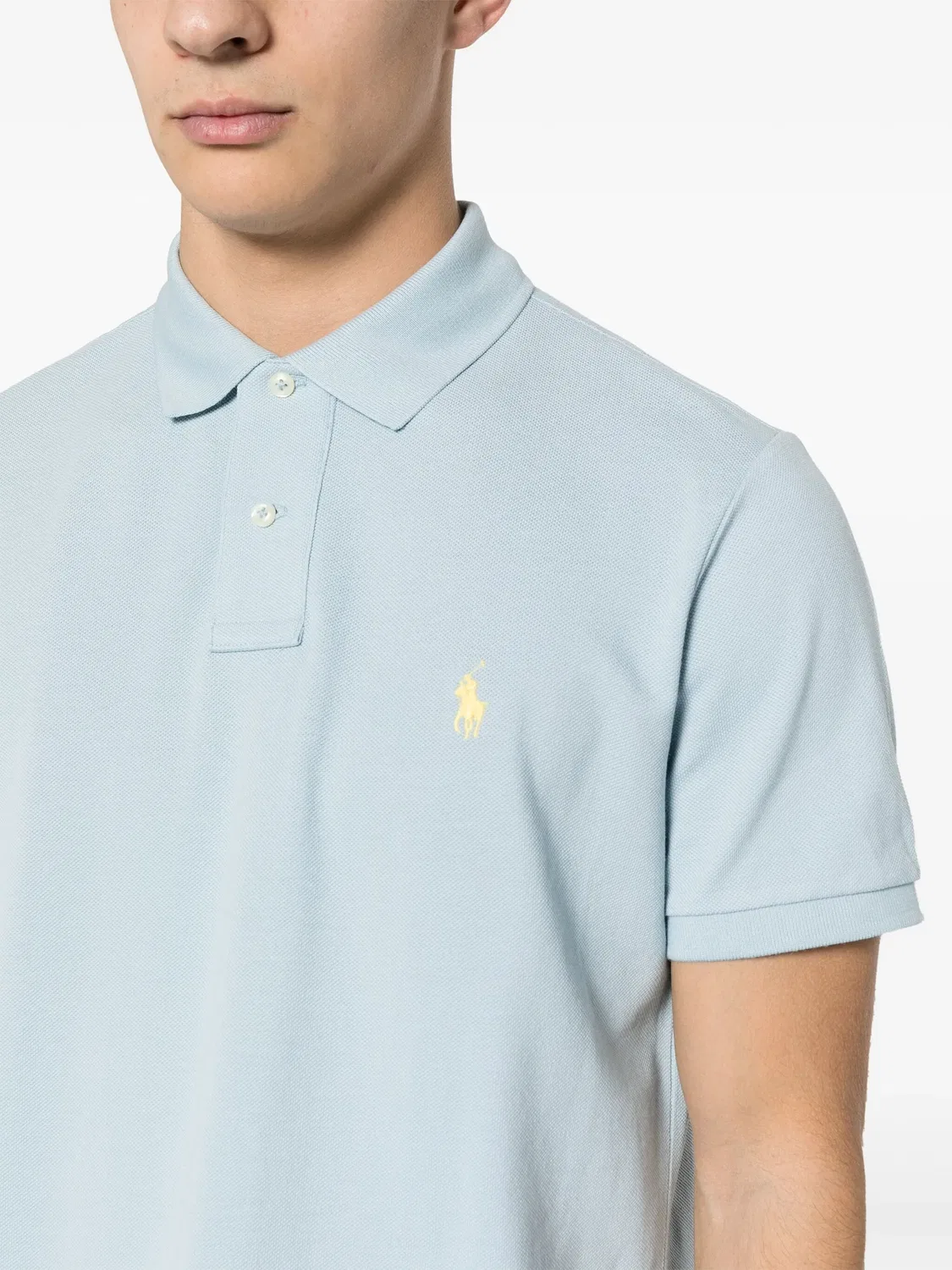 Поло с вышивкой логотипа пони Polo Ralph Lauren, голубой — фото 2
