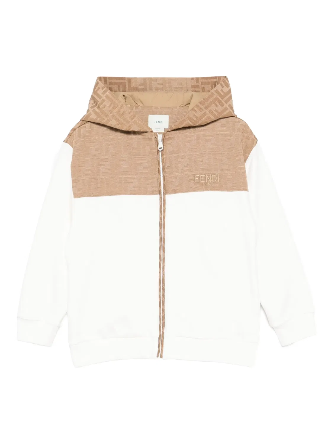 Худи с паттерном FF FENDI, белый