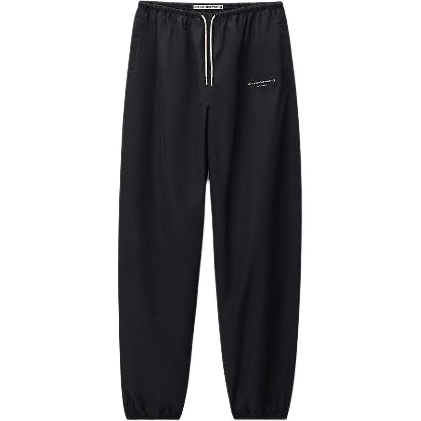 Женские штаны из футера Alexander Wang, Black