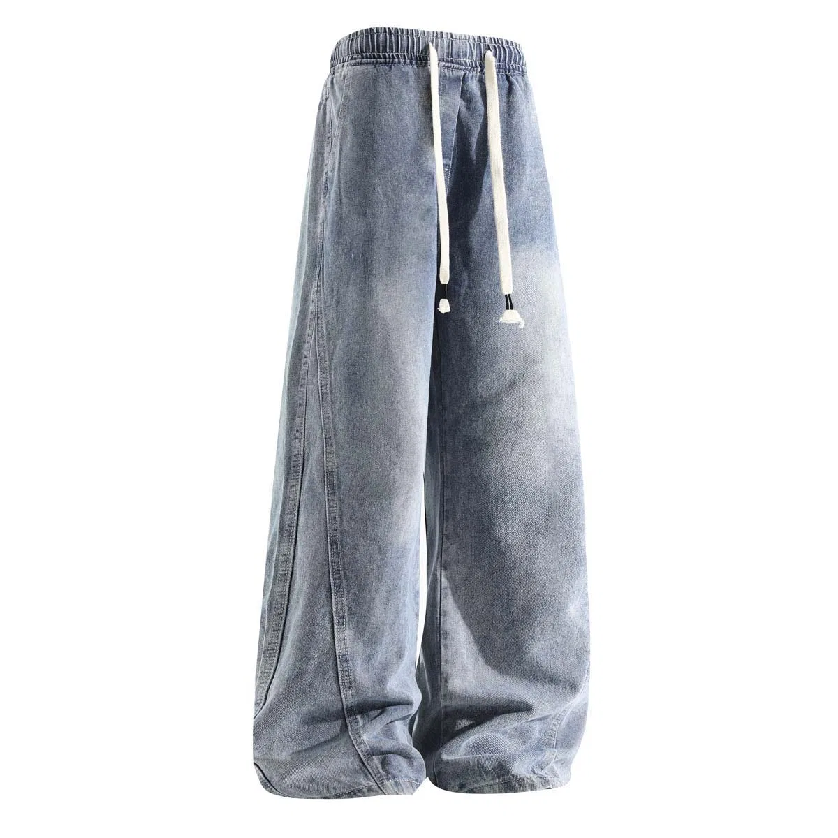 Джинсы детские широкие с заниженной талией GWAF, Blue