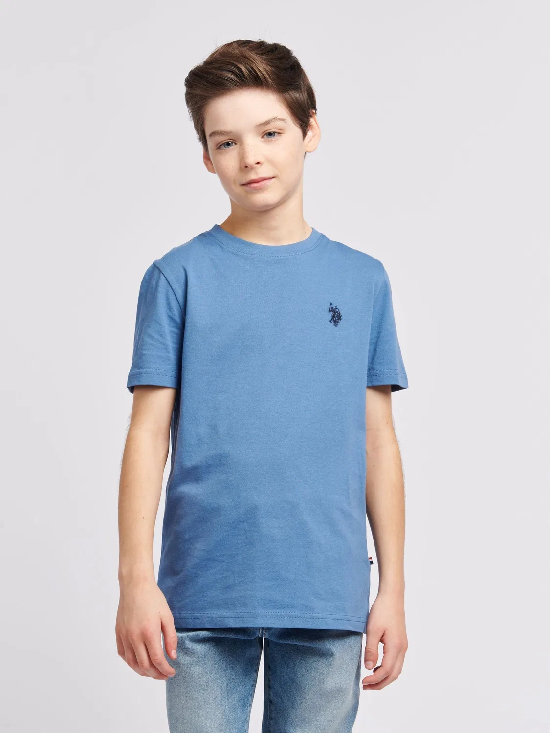 Футболка с текстурой Double Horsemen U.S. Polo Assn., синий