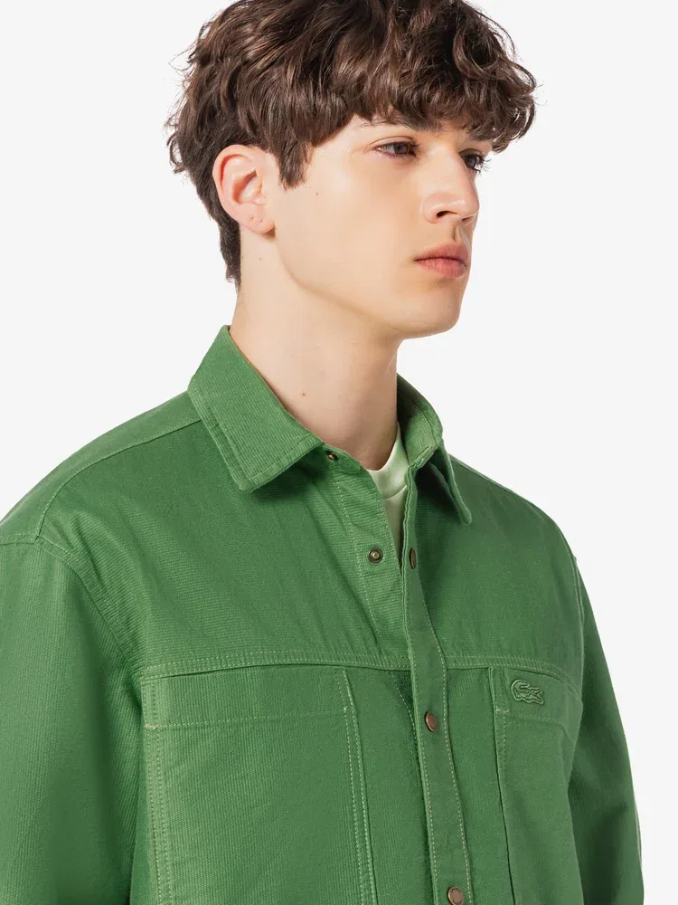 Рубашка длинный рукав релакс фит LACOSTE, Green — фото 4