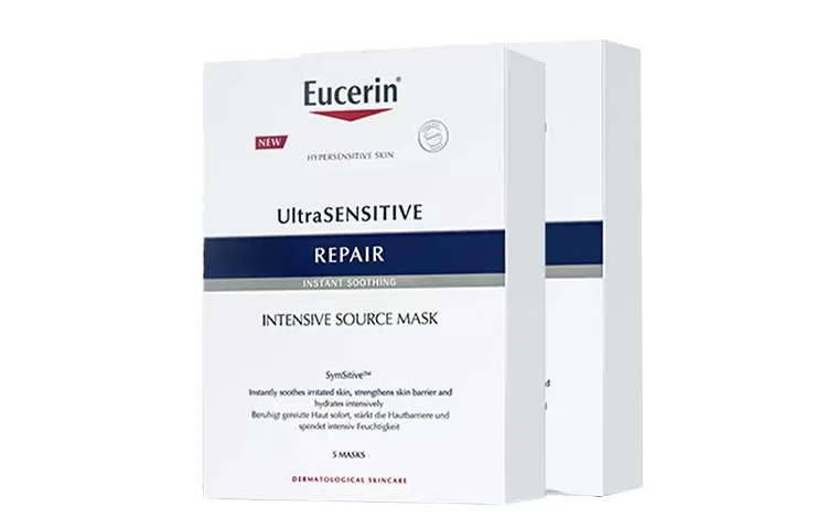 Успокаивающая увлажняющая тканевая маска для лица Eucerin, 20 шт, Black — фото 3