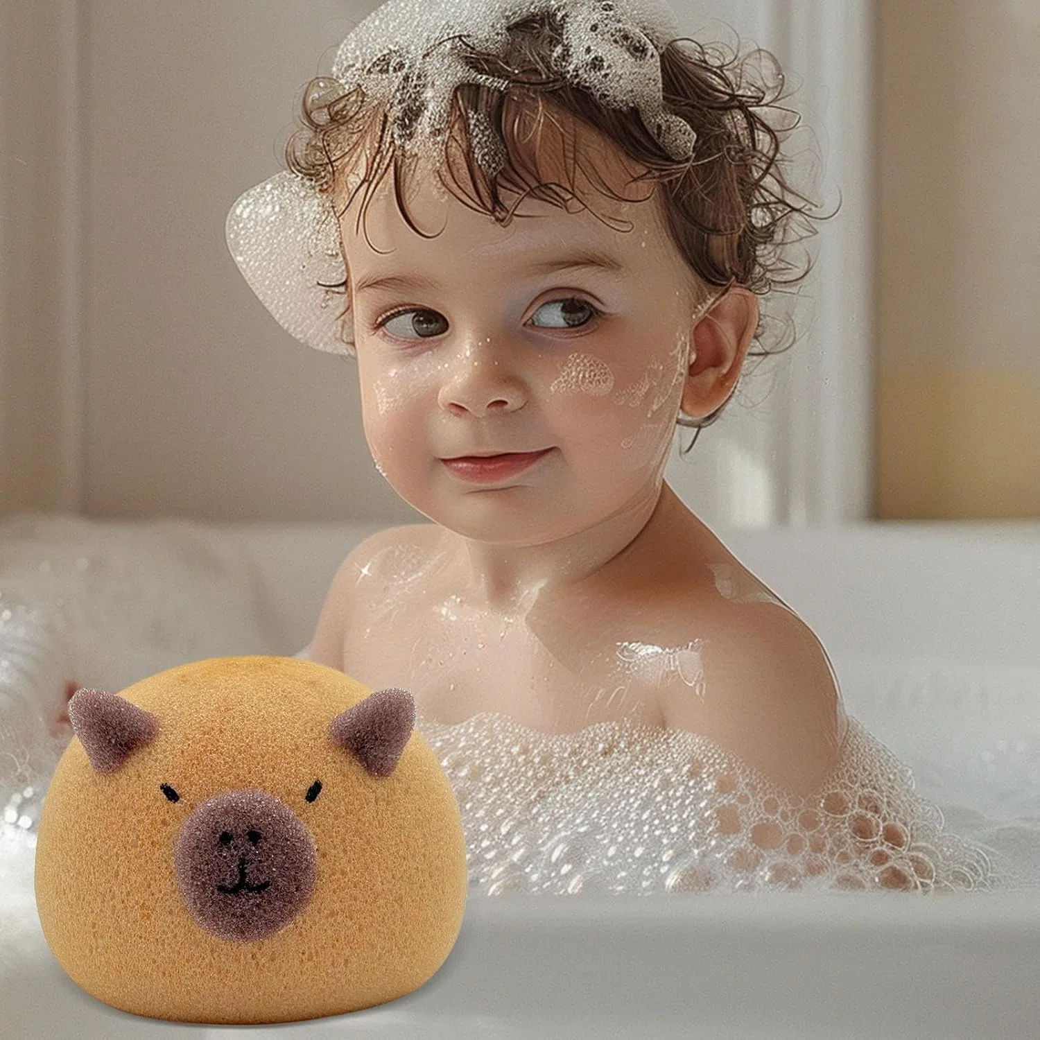 Мочалка для душа Capybara, Generic, 12x10x7.5 см — фото 4