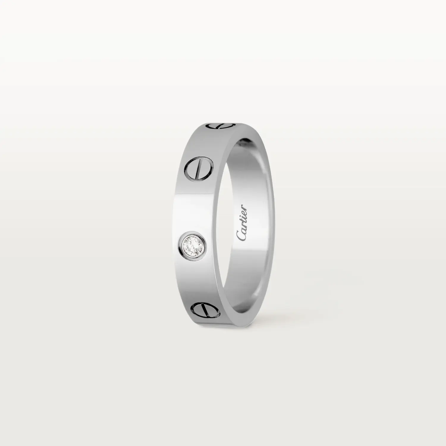 

Обручальное кольцо Cartier Love 1 Diamond, белое золото
